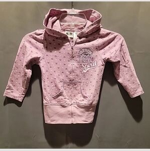 (J16) 3T Girls Light sweater with hoodie